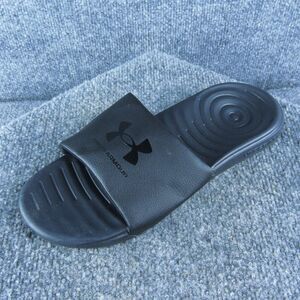 Under Armour Comfort Men Slide Sandals Size 8 Medium Black Synthetic Slip On